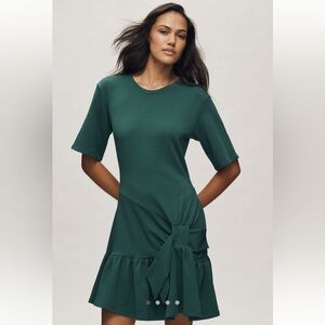 Anthropologie Daily Practice Drop Waist Tshirt Mini Dress in Forest NWT